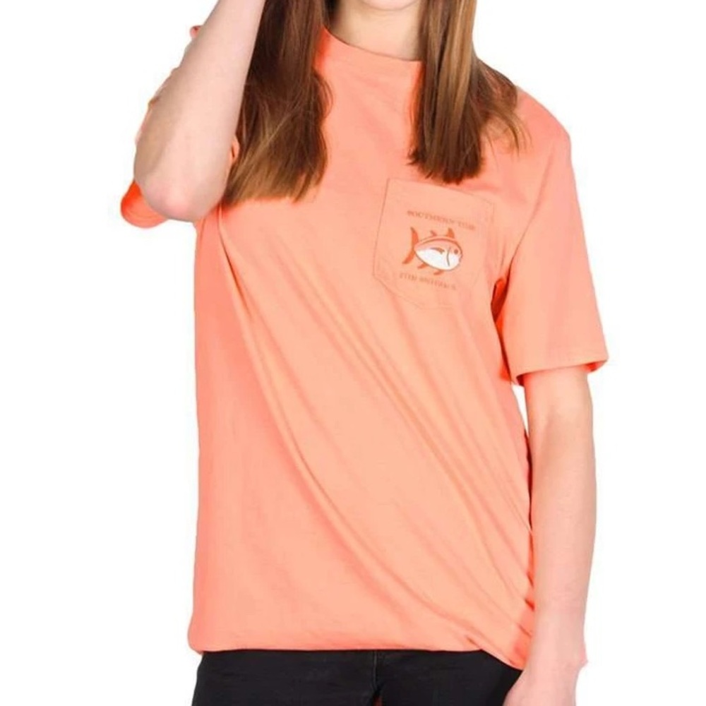 Orange Southern Tide Skipjack Shirt